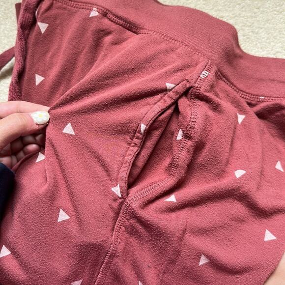 Thread + Supply:  Triangle Patterned Rust Jogger Lounge Pants - Picture 5 of 5